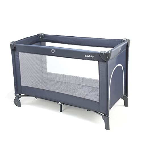 LuvLap Baby Grey Playpen Bassinet | Mumpa
