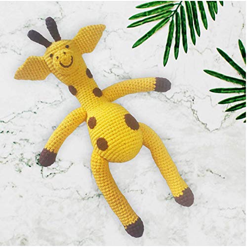 WONDRBOX Crochet Giraffe Soft Toy for Babies 100 persantage Cotton BPA Free and Non Toxic Handmade b