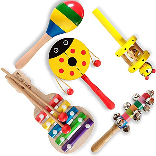 Dakulo Wooden Non Toxic Colourful Rattle Toys | Mumpa